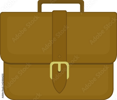 Vector emoticon illustration of a briefcase