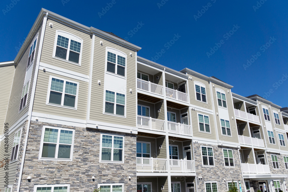 Naklejka premium Suburban residential apartment complex building