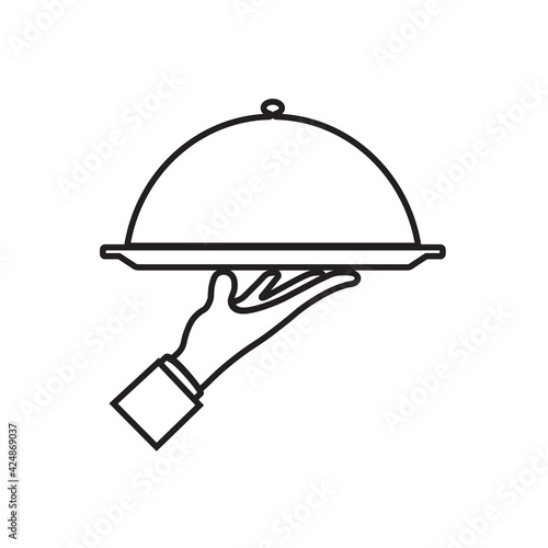 Waiter icon design in flat style. Vector.