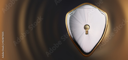 keyhole as lock 3d-illustra...