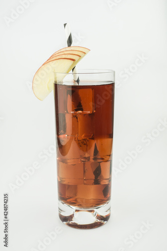 Cocktail in a glass, Cocktail isolated white background,