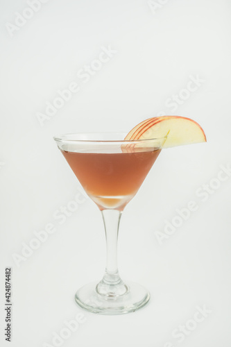 Cocktail in a glass, Cocktail isolated white background,