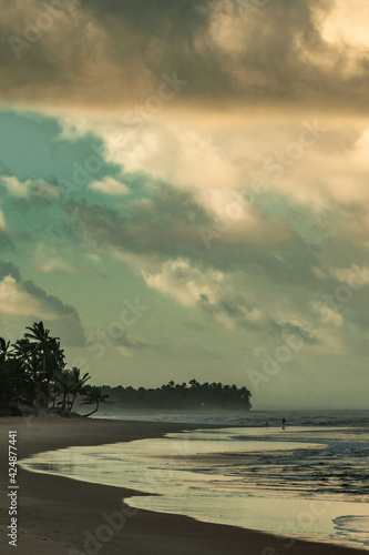 sunset on the beach