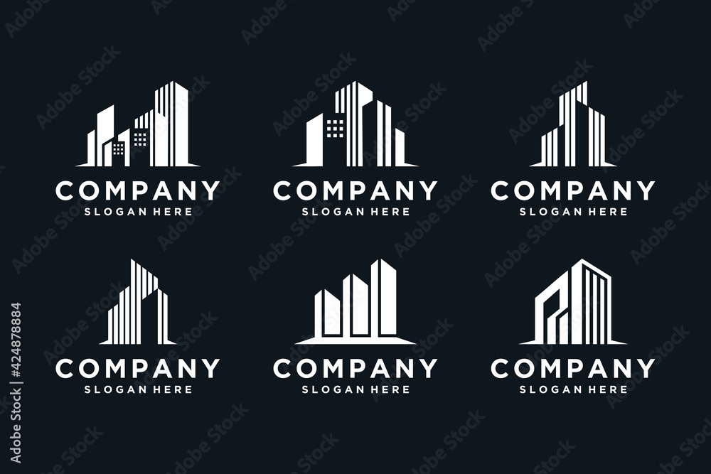 Collection of building logo designs
