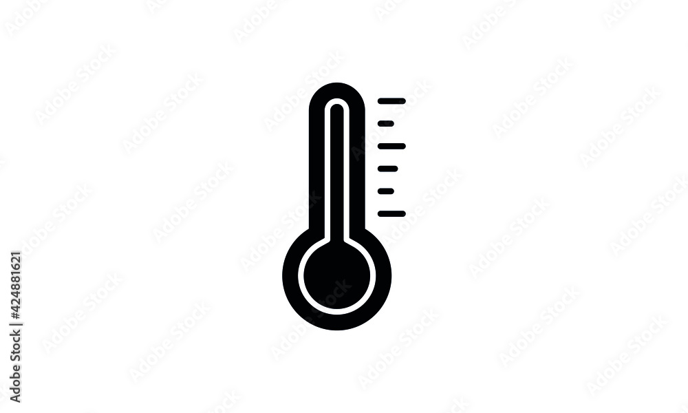 Thermometer icon in trendy line style 