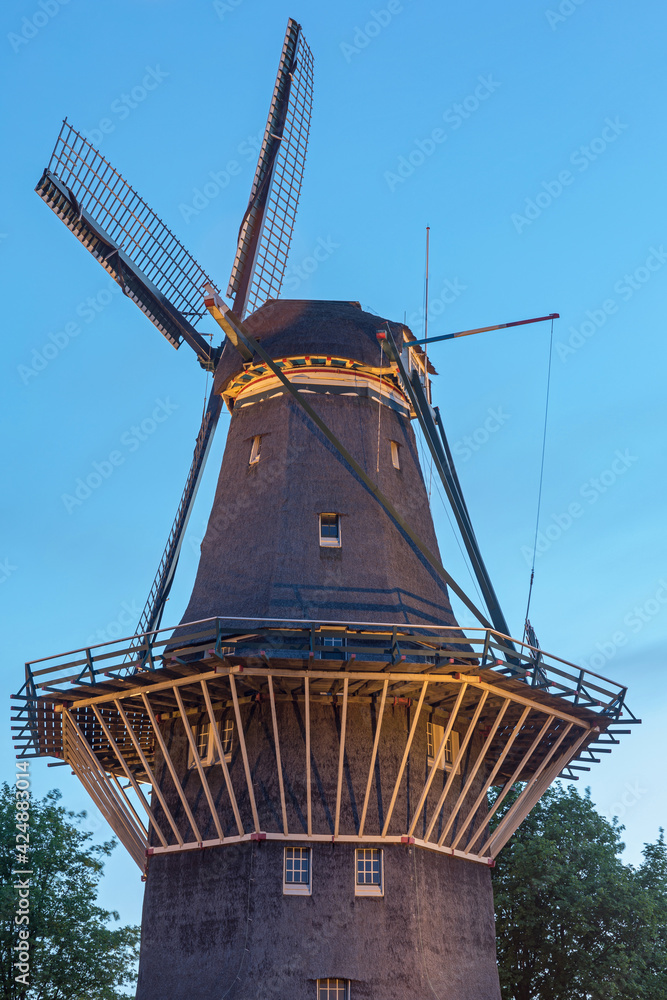 Windmill Dusk Amsterdam