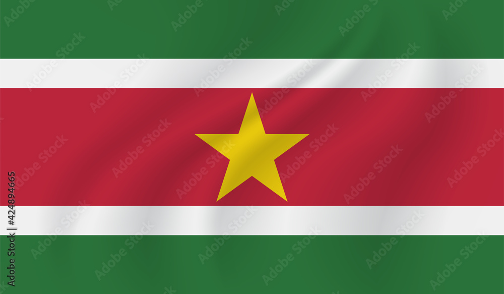 Grunge painted Suriname flag