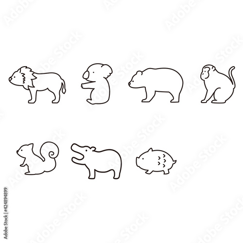 動物線画セット2
