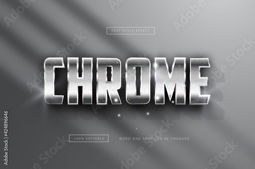 Chrome text effect editable premium free download