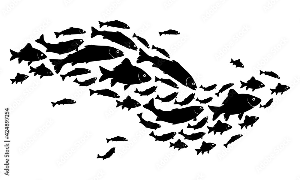 fish.fish icon vector illustration.collection of fish icon with waves fish.fish icon vector illustration.collection of fish icon with waves