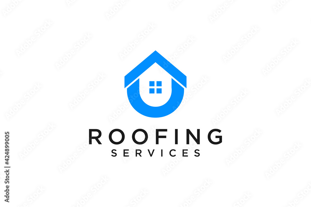Logo design of U in vector for construction, home, real estate, building, property. Minimal awesome trendy professional logo design template on white background. Logo design of U in vector for construction, home, real estate, building, property. Minimal awesome trendy professional logo design template on white background.