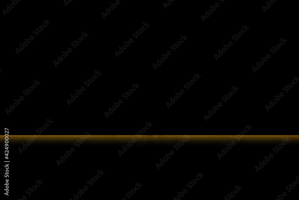 Horizontal golden light on dark textured background with copy space for product or text showcase. Emotional low light texture image background. Horizontal golden light on dark textured background with copy space for product or text showcase. Emotional low light texture image background.
