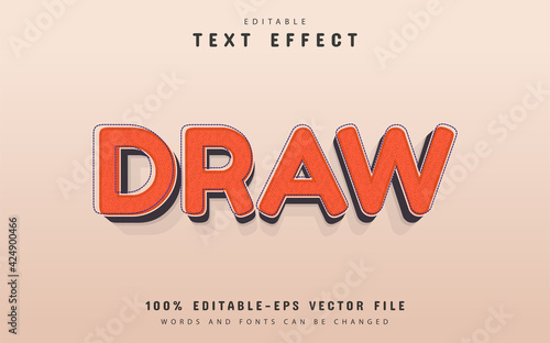 Draw text effect retro style