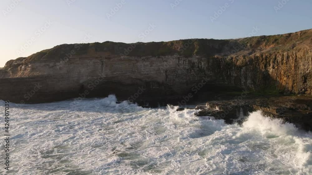 4K Aerial drone video of rocky California seaside cliffs 4K Aerial drone video of rocky California seaside cliffs