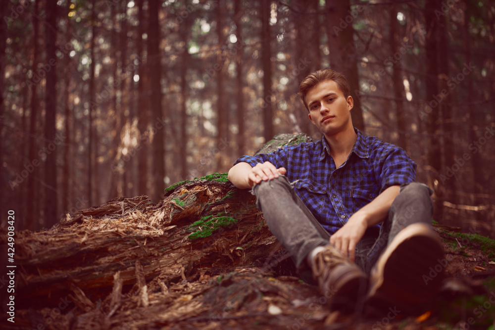 tourist in the forest tourist in the forest