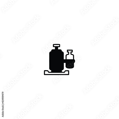 air compressor logo icon design with black colour © nomadions