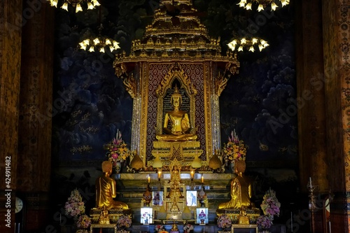 Buddha statue in the temple of Makutkasat, temple in Bangkok, Thailand