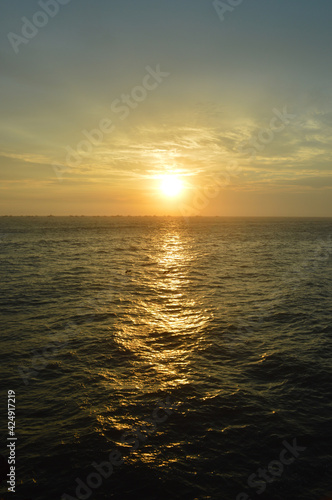sunset in the sea