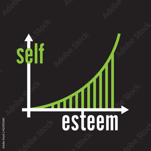 high self esteem - growth of personal acceptance, illustrations