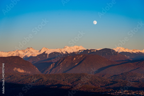 sunrise in the mountains