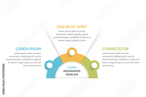 Infographic Template with 3 Steps