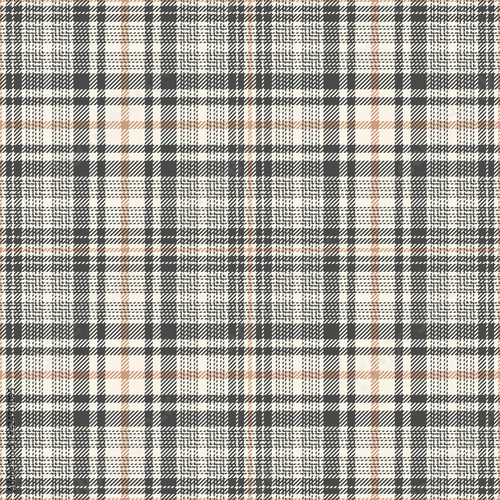 Tartan check pattern glen vector in grey and beige. Seamless abstract tweed plaid background graphic for skirt, blanket, throw, other modern spring autumn winter everyday fashion textile design.