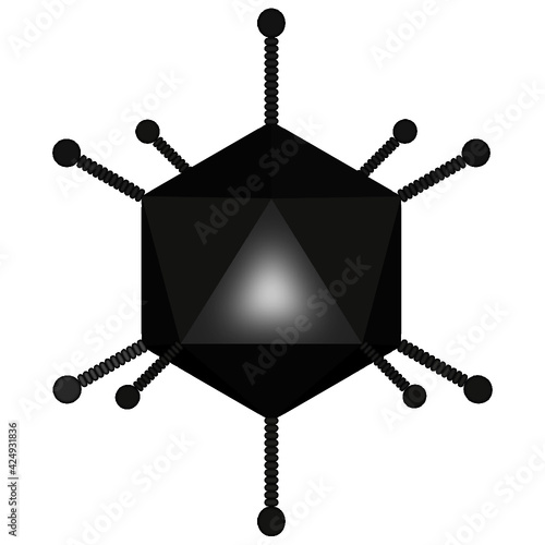Black Animated Adenovirus
