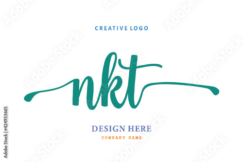 NKT lettering logo is simple, easy to understand and authoritative photo