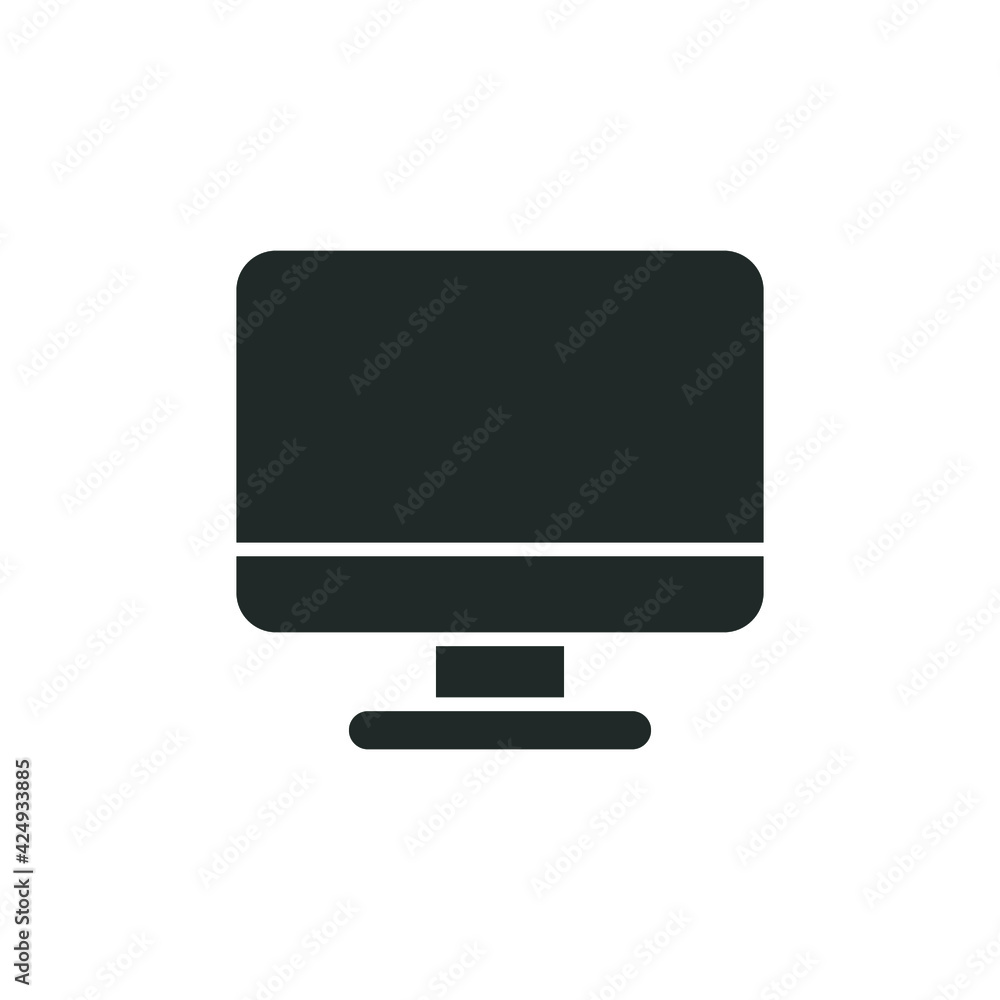 Monitor glyph icon. Simple solid style. Screen, tv, desktop computer display concept. Vector illustration isolated on white background. EPS 10. Monitor glyph icon. Simple solid style. Screen, tv, desktop computer display concept. Vector illustration isolated on white background. EPS 10.