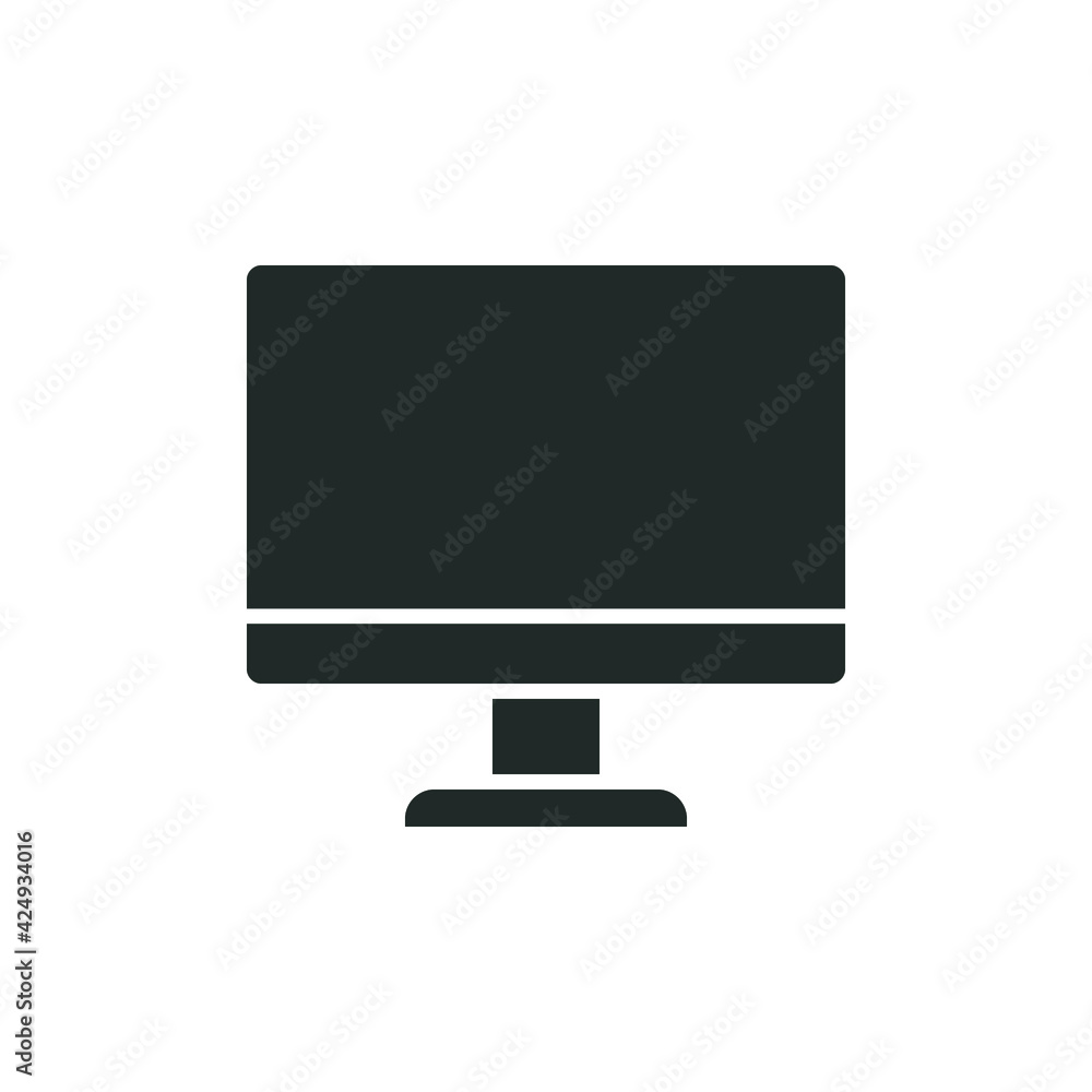 Monitor glyph icon. Simple solid style. Screen, tv, desktop computer display concept. Vector illustration isolated on white background. EPS 10. Monitor glyph icon. Simple solid style. Screen, tv, desktop computer display concept. Vector illustration isolated on white background. EPS 10.