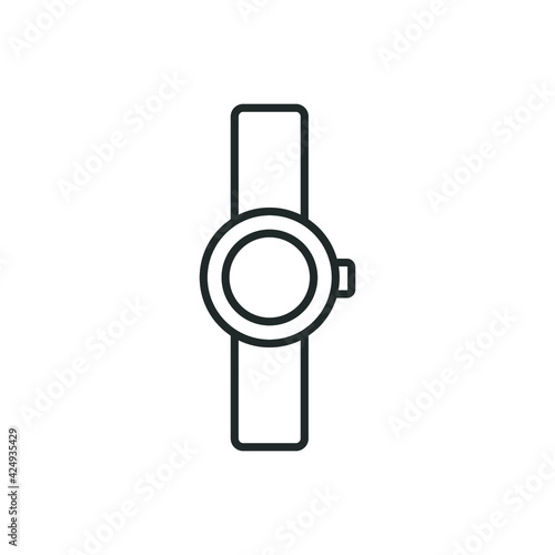 Fototapeta Naklejka Na Ścianę i Meble -  Smartwatch line icon. Simple outline style. Wearable, clock, electronic, digital smart watch technology concept. Vector illustration isolated on white background. EPS 10.