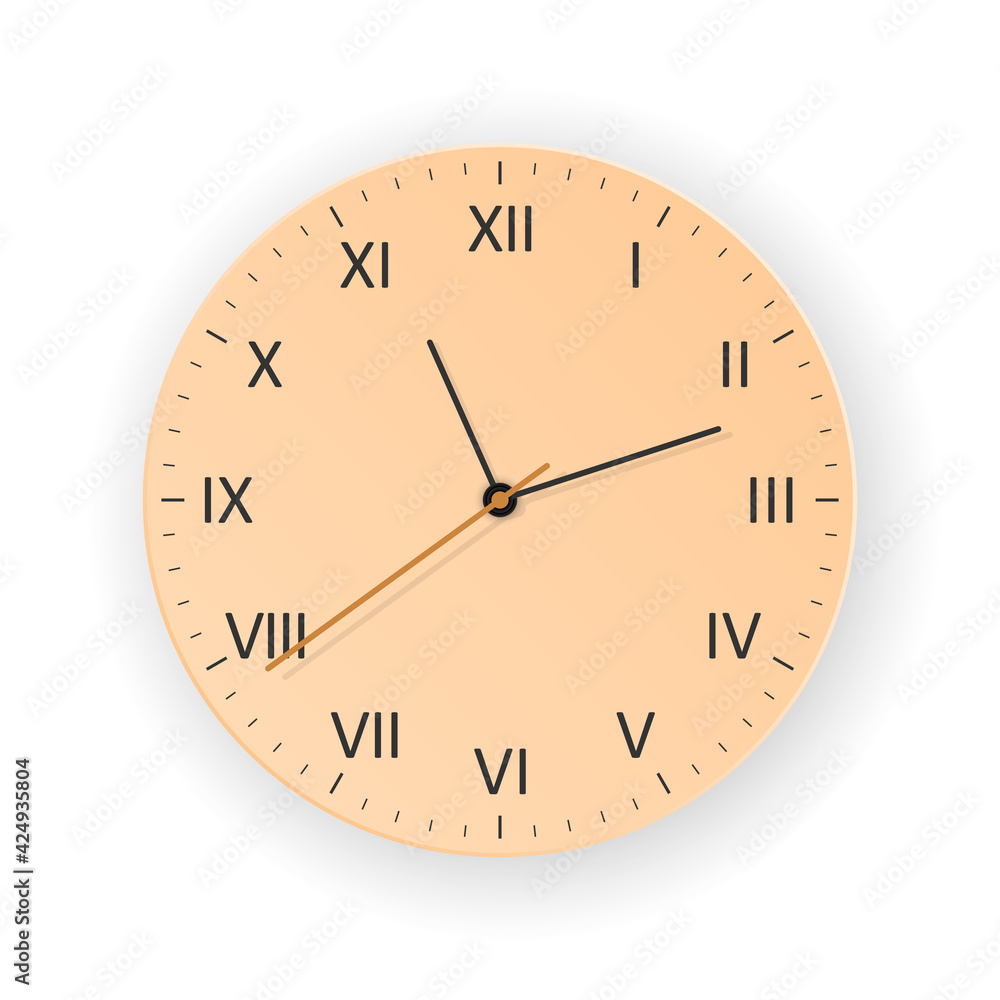 vector orange simple clock vector orange simple clock