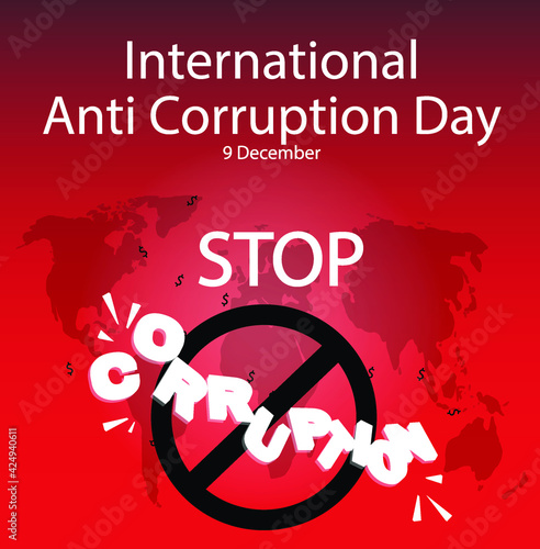 vector image of international anti corruption day