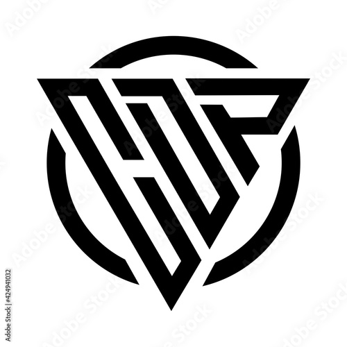 Initial letter CDP triangle monogram cool simple modern logo concept 
