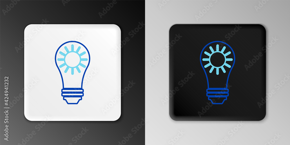 Line Solar energy panel icon isolated on grey background. Sun and light bulb. Colorful outline concept. Vector Line Solar energy panel icon isolated on grey background. Sun and light bulb. Colorful outline concept. Vector
