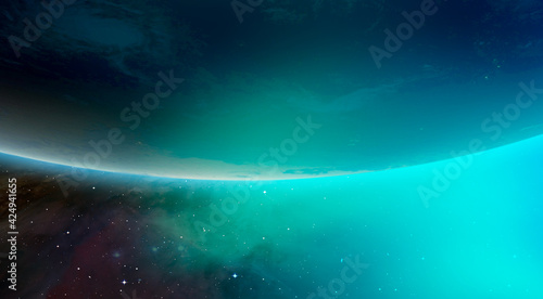 Obraz na plátně Aurora australis over planet Earth Elements of this image furnished by NASA
