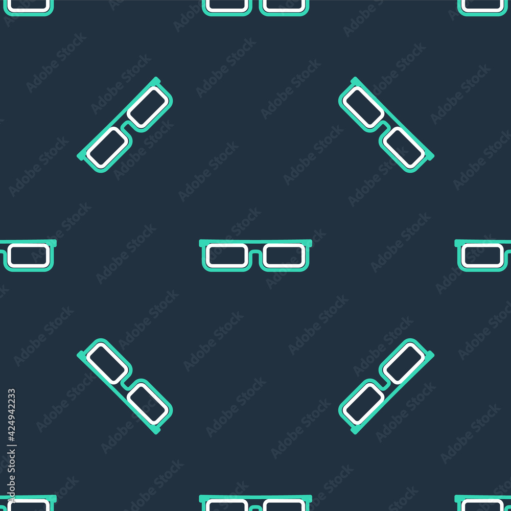 Line Glasses icon isolated seamless pattern on black background. Eyeglass frame symbol. Vector Line Glasses icon isolated seamless pattern on black background. Eyeglass frame symbol. Vector