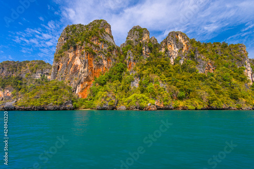 Railay bay shorelines in Krabi province of Thailand. © Aliaksandr