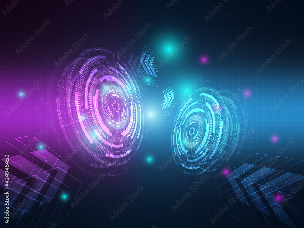 Fototapeta premium abstract technology hi-tech data transfer communication background