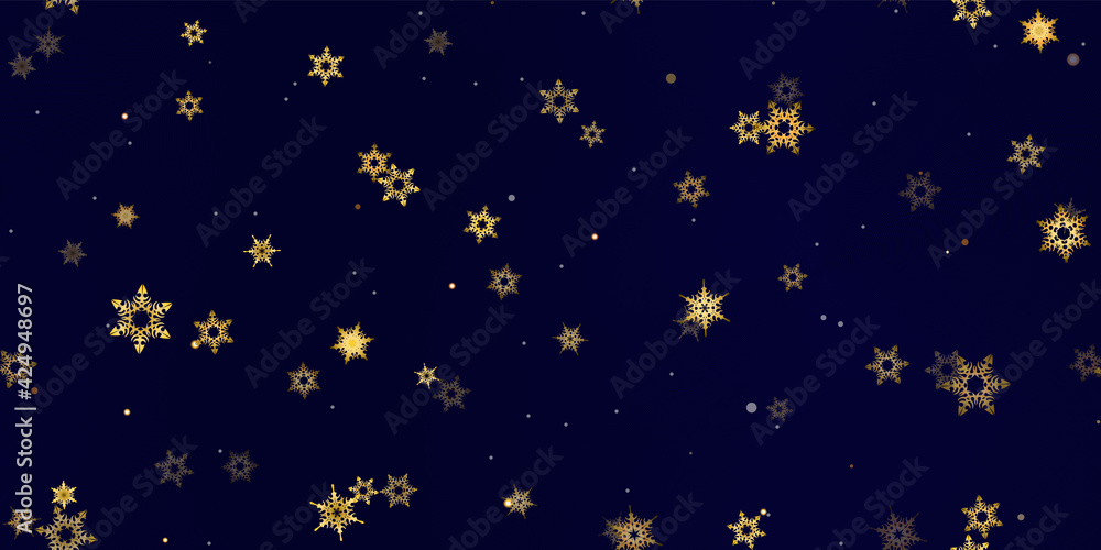 Gold Falling Snowflakes seamless pattern. Gold Falling Snowflakes seamless pattern.