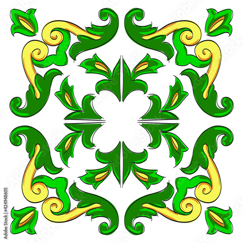 mattonella, caltagirone, decoro, floreale, astratto, esempio, illustrazione, foglia, design, fiore, decorazione, ornamento, vettoriale, cornice, azzurro, arte, cartiglio, natura, vintage, confine, dec