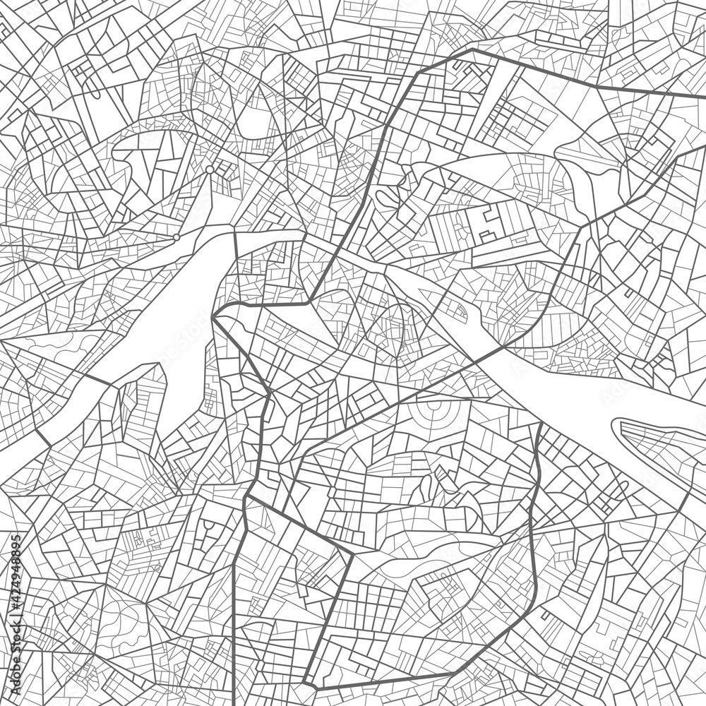 Vector illustration city map. Scheme of roads.