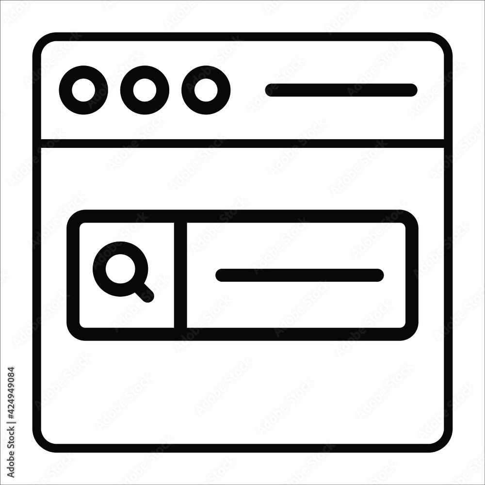 SEO, webpage line icon modern illustration SEO, webpage line icon modern illustration