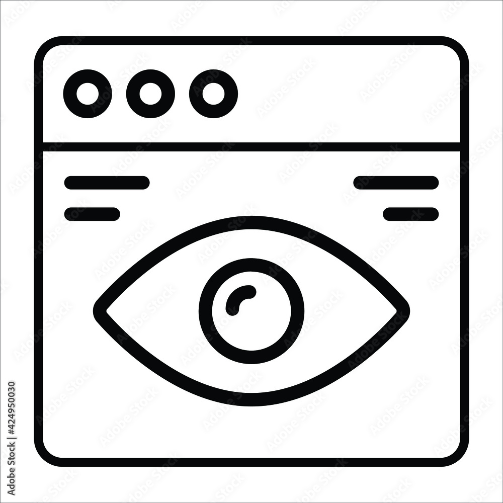 website vision line icon modern illustration website vision line icon modern illustration