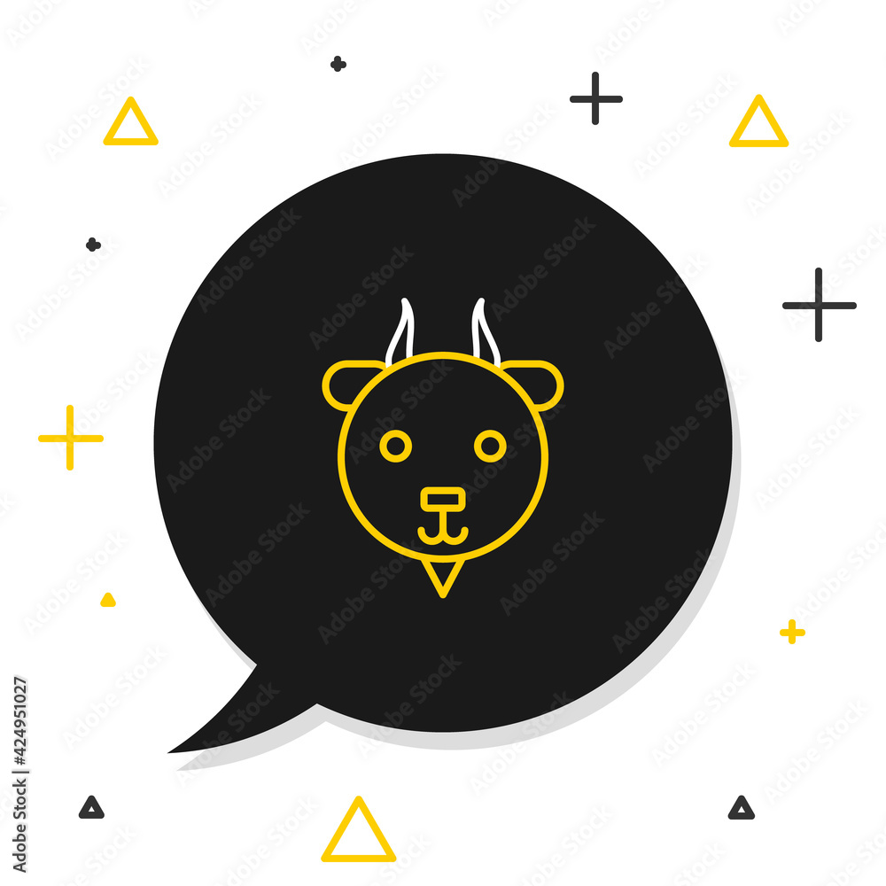 Line Aries zodiac sign icon isolated on white background. Astrological horoscope collection. Colorful outline concept. Vector Line Aries zodiac sign icon isolated on white background. Astrological horoscope collection. Colorful outline concept. Vector