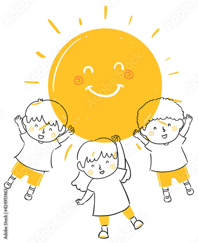 Kids Bring Sunshine Illustr...