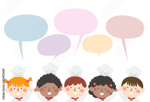 Kids Chefs Speech Bubble Wa...