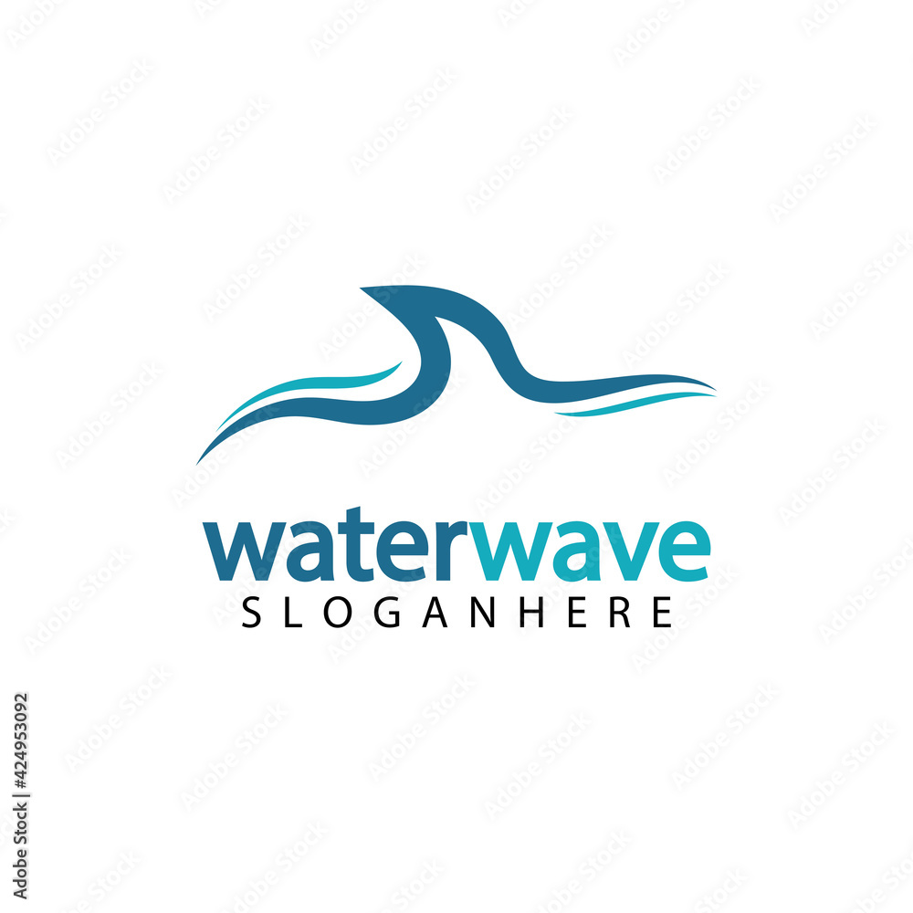 water wave logo design template water wave logo design template