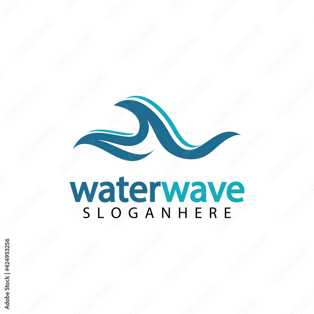 water wave logo design template water wave logo design template