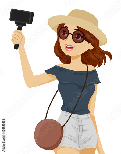 Girl Vlog Mobile Camera Tra...